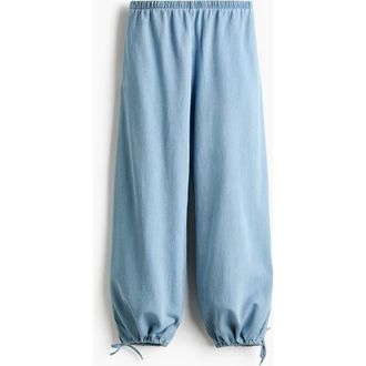 H&M Balloon-leg Denim Trousers in Light Denim Blue at Nordstrom, Size Xx-Small