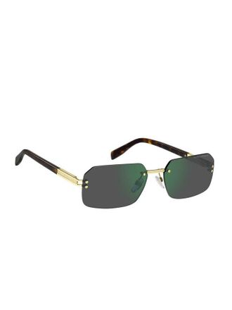 Marc Jacobs MARC Gold Metal Rectangle Sunglasses - Gold