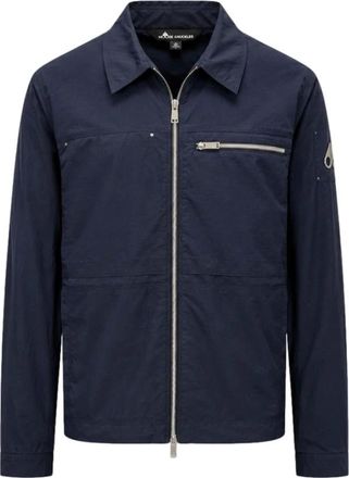 Moose Knuckles Jassen, Heren, Blauw, M, Katoen, Overshirt