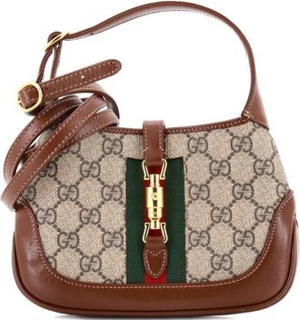Gucci Jackie 1961 GG Coated Canvas Mini hobo bag - Bruin