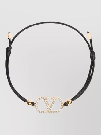 Valentino Garavani vlogo signature crystal bracelet gold tone