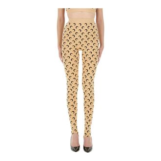 Marine Serre Leggings con stampa a mezzaluna - - Trousers - Donna - Multicolore - S