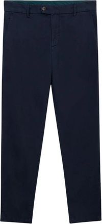 Brooks Brothers Stretch Katoen Micro-Patroon Chino - Heren - Chinos - Blauw - W30 - Katoen - Broeken