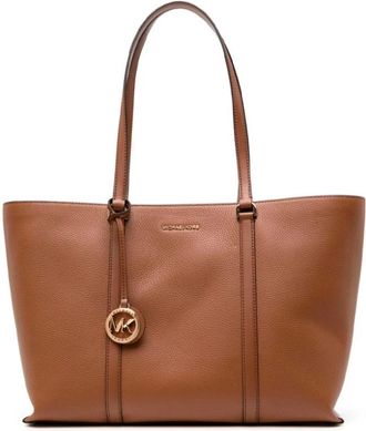 Michael Kors Tassen, Dames, Bruin, ONE Size, Temple Large Tote Bag