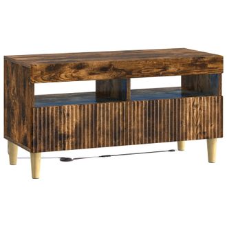 vidaXL Mueble De Tv Led Roble Ahumado Madera De Ingenier&iacute;a Vidaxl