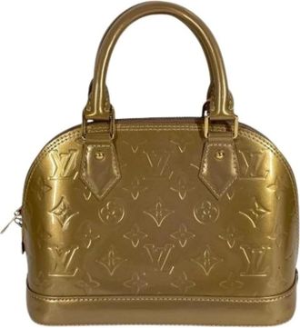 Louis Vuitton Pre-owned Handbags, female, Yellow, Size: ONE SIZE Pre-owned Monogram Vernis Tote