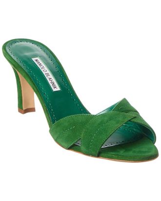 Manolo Blahnik Siemu 70 Suede Sandal
