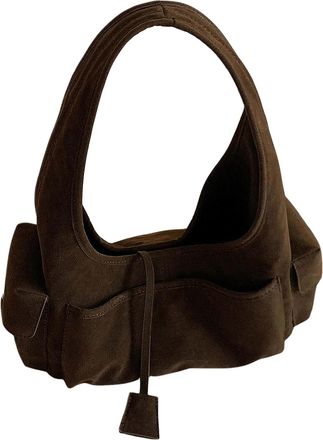 Generic Cymwer Women PU Retro Shoulder Bag Large Capacity Hobo Handbag for Travel Work (Coffee) (Coffee)