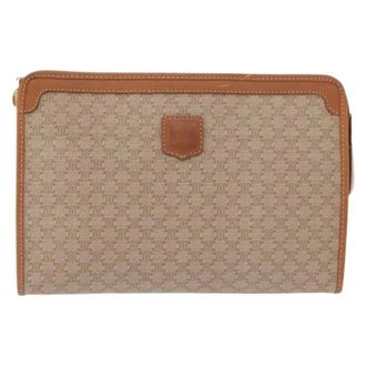 Celine Pre-owned Clutches, female, Beige, Size: ONE SIZE Pre-owned Macadam pochette