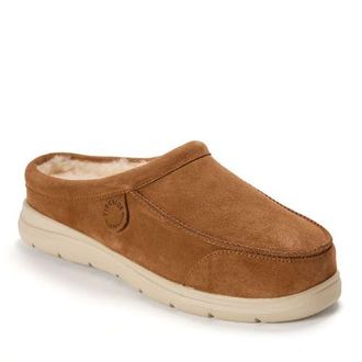 Dearfoams Fireside Lithgow Genuine Shearling Clog in Chestnut at Nordstrom, Size 10M