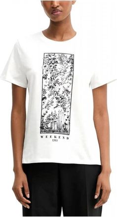 Max Mara Guglia T-Shirt - Dames - T-shirts - Wit - S - Katoen - Tops