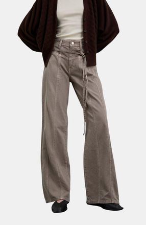 Scalpers Jeans Waist Detail in Taupe at Nordstrom, Size 38 Eu