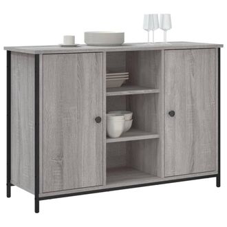 Berkfield Home Sideboard Grey Sonoma 100x35x70 cm Engineered Wood | Size: 100 x 35 x 70 cm