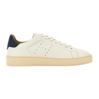 Hogan Ivoor Blauw Leren Sneakers - Heren - Sneakers - Wit - 42 EU - Schoenen