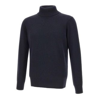KANGRA Turtlenecks, male, Blue, XL, Wool Turtleneck