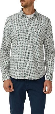 s.Oliver Langarmhemd S.OLIVER, Herren, Gr. XXL, N-Gr, grau gr&uuml;n aop, Web, Obermaterial: 97% Baumwolle, 3% Elasthan, bedruckt, slim fit taillenbedeckt, Manschet