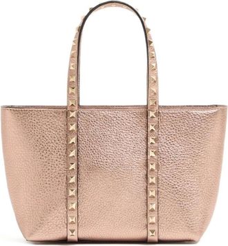 Valentino Garavani Tote Bags, female, Pink, Size: ONE SIZE Rockstud Top Handle Bag