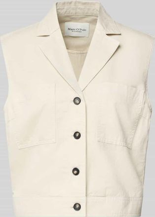 Marc O'Polo Relaxed Fit Weste aus Baumwolle-Lyocell-Leinen-Mix in Ecru, Gr&ouml;&szlig;e 34