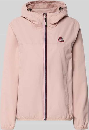 Superdry Regular Fit Windbreaker mit Logo-Applikation in Rose, Gr&ouml;&szlig;e XXL