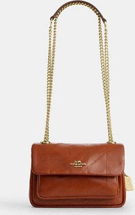 Coach Womens Elodie Crossbody Bag 18 With Quilting in Brown | Leather