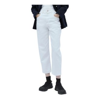 Moncler Cropped Jeans - female - Moncler - Cropped Jeans - White - XS - Jeans