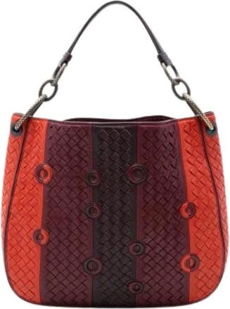 Bottega Veneta Pre-owned Shoulder Bags, female, Multicolor, Size: ONE SIZE Pre-owned Woven Hobo Bag