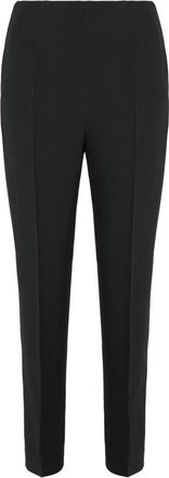 Alberta Ferretti Getailleerde broek van stretchstof - Dames - Slim Fit Broeken - Zwart - L - Leer - Broeken