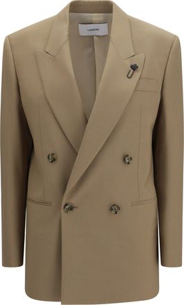 Lardini Womens Blazer Cameron Beige Wool (ovis Aries) Blazers Jacket