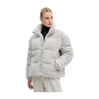 Moschino Jassen, Dames, Grijs, XS, Leer, Ge&iuml;soleerd Jack
