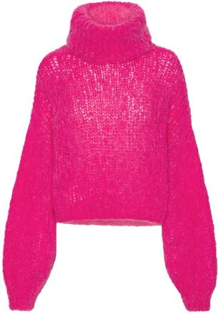 Americandreams Pepper Roll Neck Alpaca Pullover - Dames - Coltruien - Roze - ONE Size - Wol - Truien & Vesten