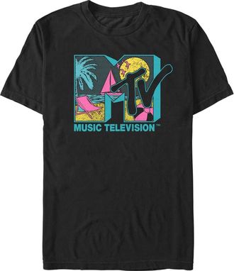 Giesswein Mens MTV Scene Beach Logo Graphic Tee in Black at Nordstrom, Size Xxx-Large