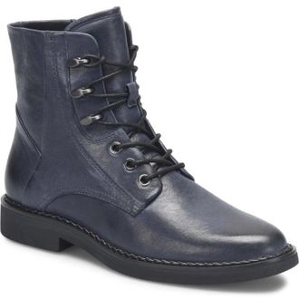 COMFORTIVA Elsberry CT0055477 Boots Womens Sky Navy Leather Combat VER1539