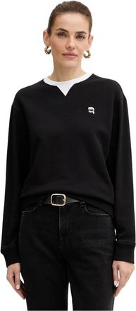 Karl Lagerfeld Ikon Sweatshirt - Dames - Sweatshirts - Zwart - M - Katoen - Hoodies & sweatvesten