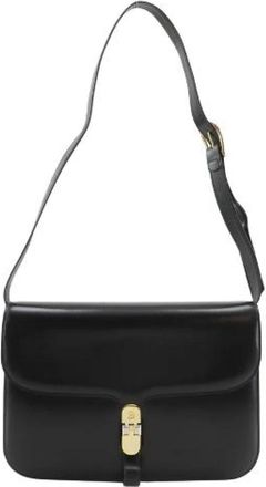 Bally Pre-owned Calf 2way Shoulder Bag - Dames - Vintage Schoudertas - Zwart - ONE Size - Leer - Vintage