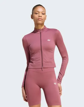 adidas Originals Essentials tracktop seamless bordeaux-Rosso