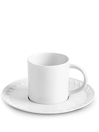 L'OBJET Neptune espresso cup and saucer - unisex - Porcelain - OS - White
