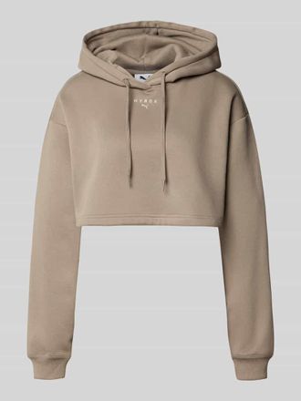Puma Regular Fit Sweatshirt aus Baumwoll-Mix PUMA X HYROX in Taupe, Gr&ouml;&szlig;e XL