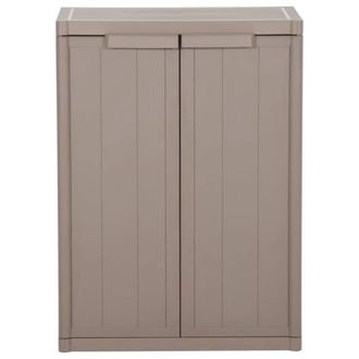 Berkfield Home Garden Storage Cabinet Brown 65x45x88 cm PP Wood Look | Size: 65 x 45 x 88 cm