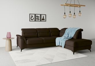 Sit&more Ecksofa »Sinatra L-Form« mit Ottomane, optional mit Kopfteilverstellung und Armteilfunktion