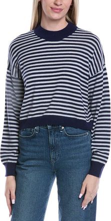Brodie Stitchy Stripe Wool & Cashmere-Blend Sweater