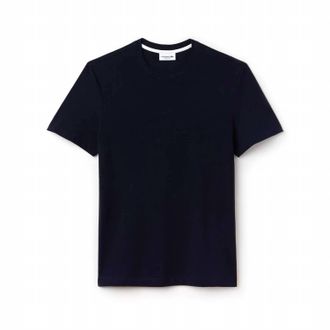 Lacoste Mens Graphics Jersey Padded Croc Reg Fit T-Shirt In Navy Blue