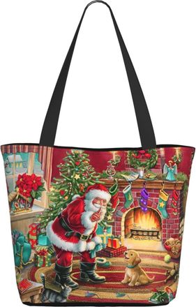 AOOEDM Christmas Santa Claus Ladies Shopping Bag 13x11x7in.The Perfect ValentineS Day Gift.It Is The Best ValentineS Day Gift For Mom, Daughter, Wife,Etc