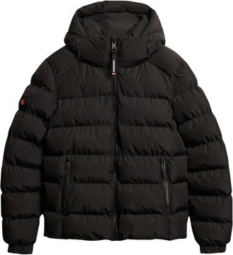 Superdry Sportieve Bodywarmer met Capuchon - Heren - Winterjassen - Zwart - XL - Leer - Jassen