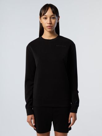 North Sails Womens Sweatshirt Crew-neck modal - Black Elastane - Size X-Small