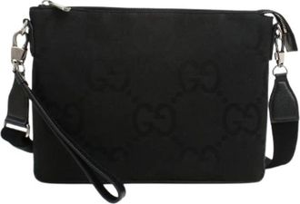 Gucci Pre-owned Clutch Bag / Shoulder Bag - Heren - Vintage Clutch - Zwart - ONE Size - Vintage