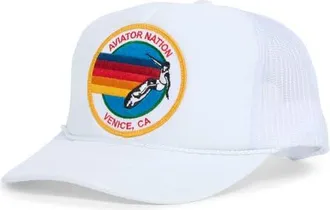 Aviator Nation Signature Trucker Hat in White at Nordstrom