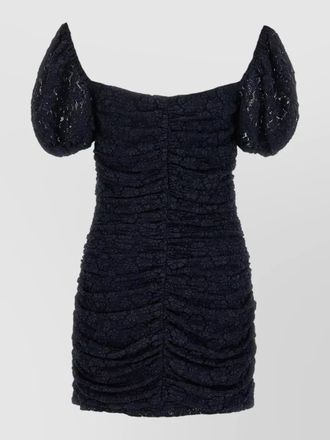 Rotate lace dress off shoulder puff sleeves