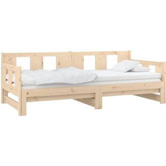vidaXL Sof&aacute; cama extra&iacute;ble madera maciza de pino 2x(90x200) cm Vidaxl