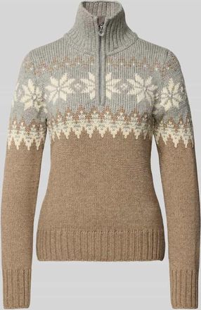 Dale of Norway Norwegerpullover aus Woll-Mix Modell Myking in Camel Melange, Größe L