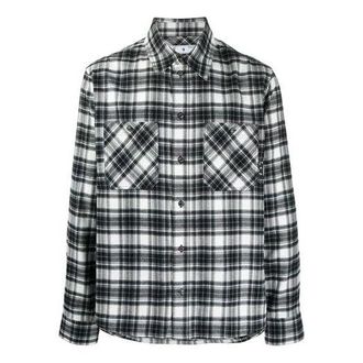 Off-white SS21 Plaid Long Sleeves Shirt Black OMGA133R21FAB0021000